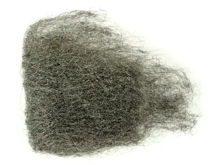 A torn wad of steel wool.