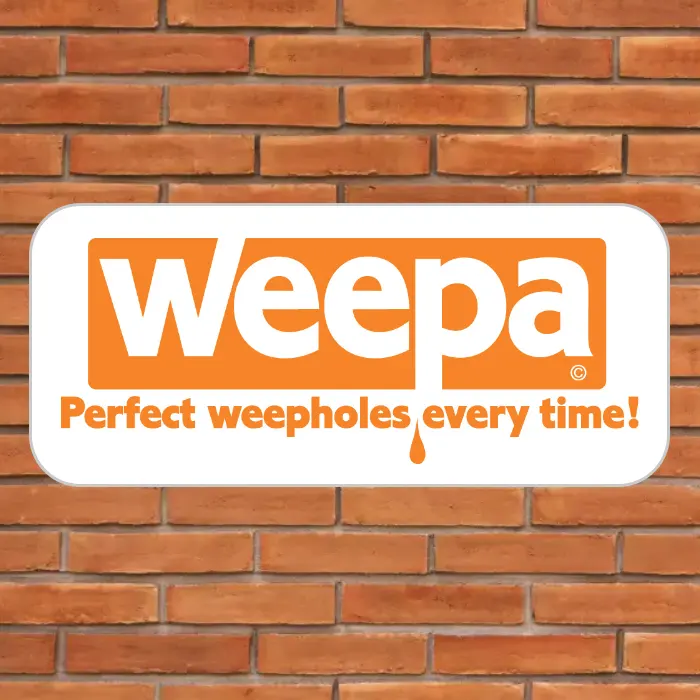 Weepa Logo on brick background.
